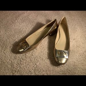 NEW Tory Burch Golden Shiny Heel